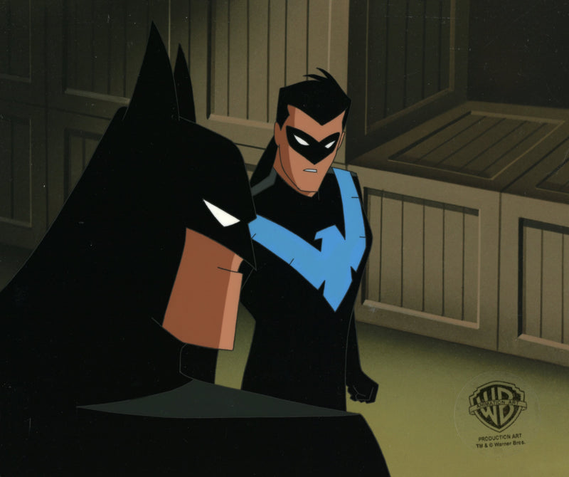 The New Batman Adventures Original Production Cel with Matching Drawing: Batman, Nightwing