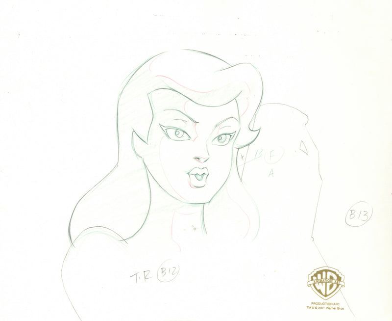 Batman The Animated Series Original Production Drawing: Poison Ivy