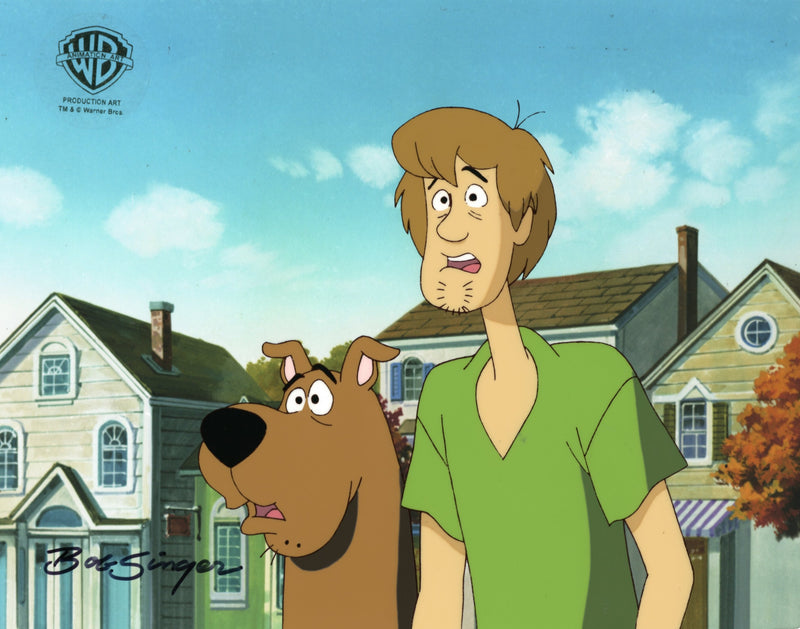 Scooby-Doo and the Witch's Ghost Original Production Cel and Drawing Signed by Bob Singer: Scooby, Shaggy