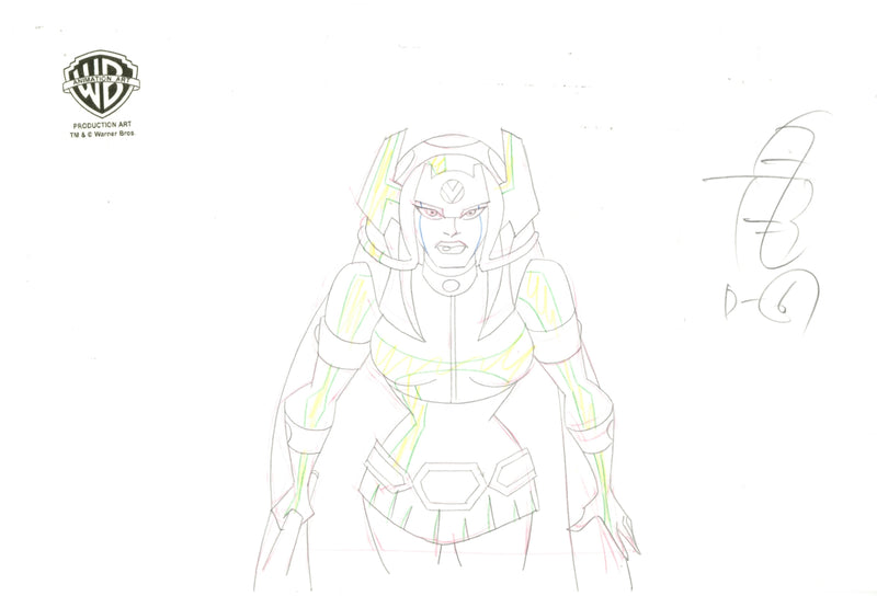 Justice League Unlimited Original Production Drawing: Big Barda