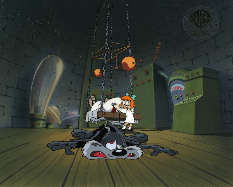 Tiny Toons Original Production Cel on Original Background: Elmyra, Dizzy