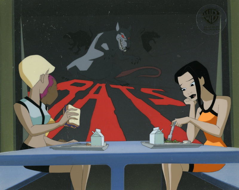 Batman Beyond Original Production Cel with Matching Drawinga: Dana, Chelsea, Max