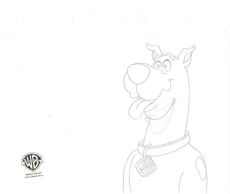 Scooby-Doo on Zombie Island Original Production Cel with Matching Drawing Signed by Bob Singer: Scooby