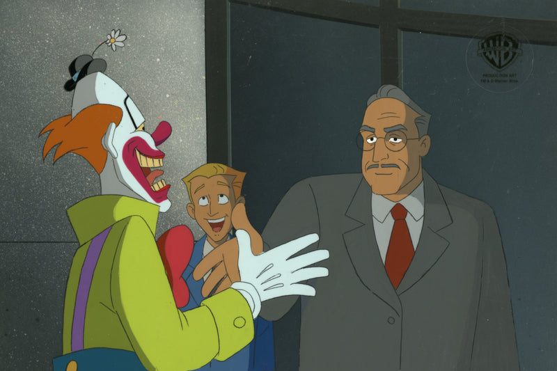 Batman The Animated Series Original Production Cel On Original Background: Jekko, Jordan, Mayor Hill