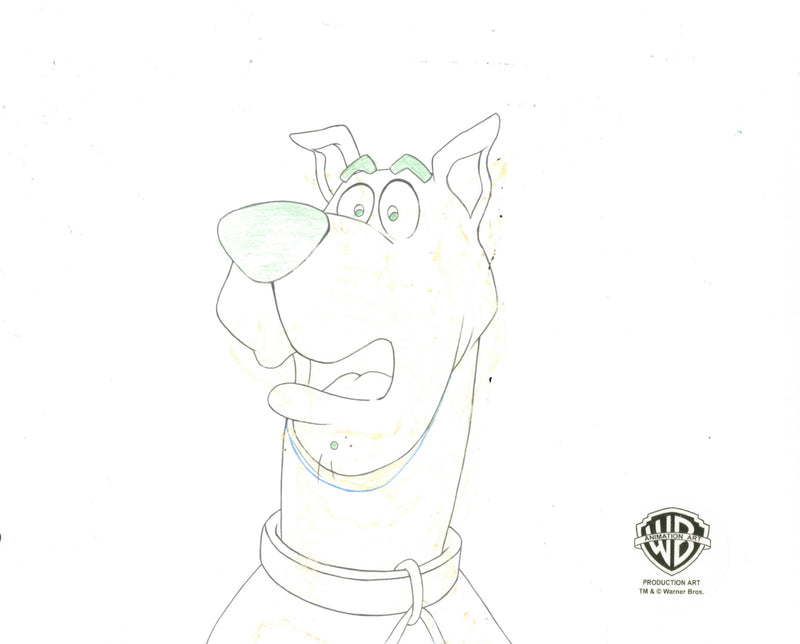 Scooby-Doo on Zombie Island Original Production Cel with Matching Drawing Signed by Bob Singer: Scooby