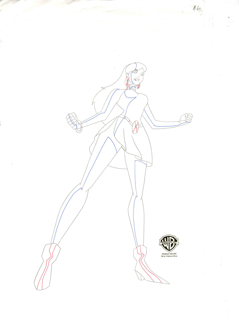 Justice League Original Production Pan Drawing: Giganta