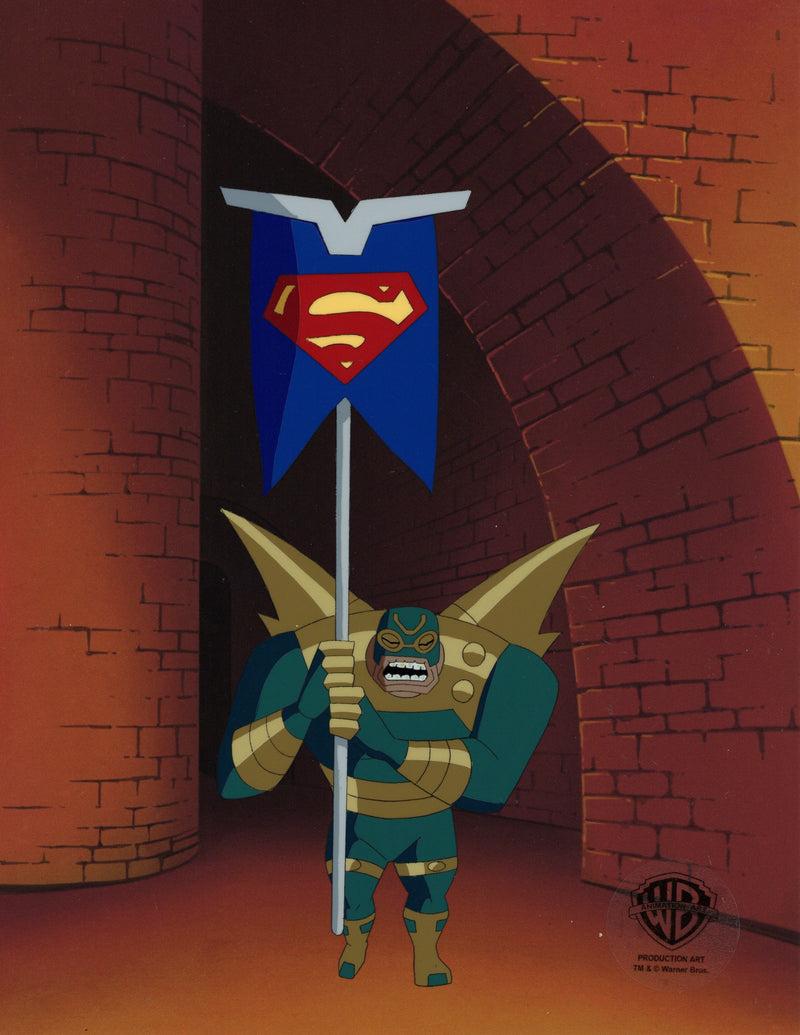 Superman The Animated Series Original Production Cel with Matching Drawing: Parademon