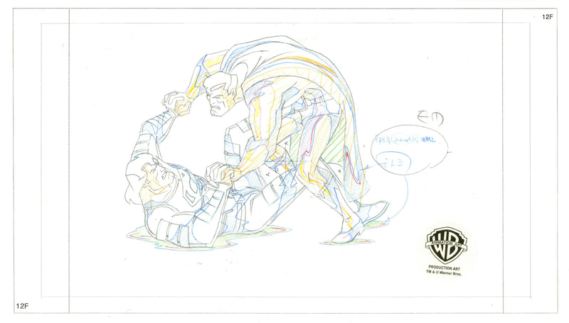 Superman Doomsday Original Production Drawing: Superman, Superman Clone