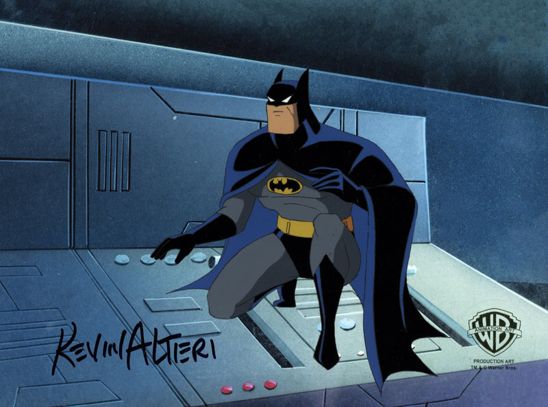 Batman The Animated Series Original Production Cel Signed By Kevin Altieri: Batman