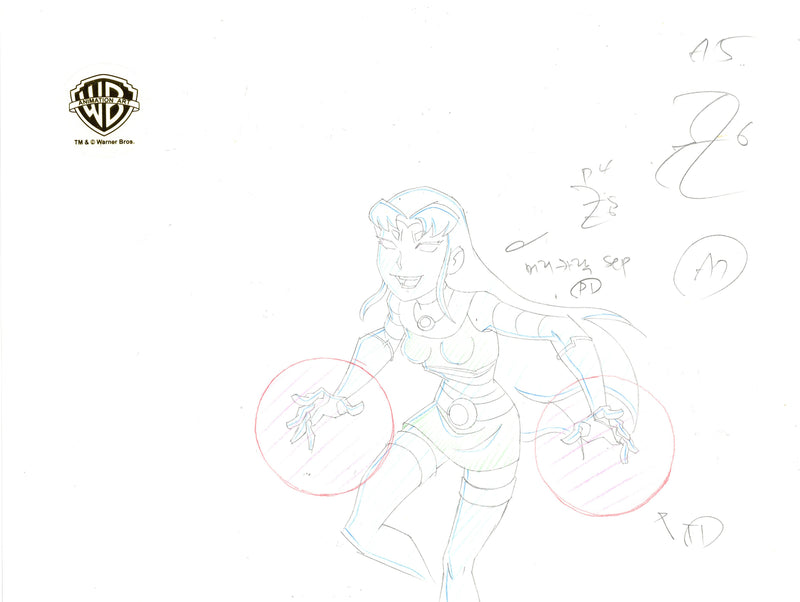 Teen Titans Original Production Drawing: Blackfire