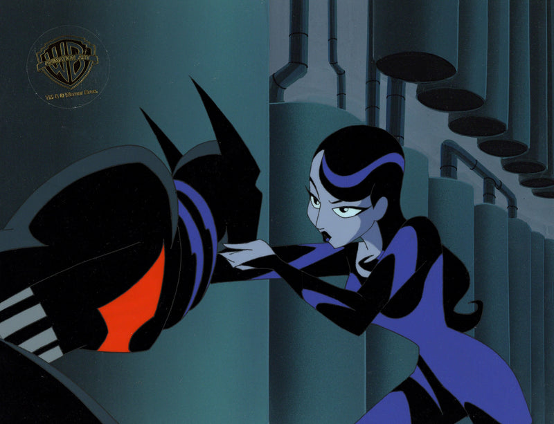 Batman Beyond Original Production Cel on Original Background with Matching Drawing: Batman, Inque