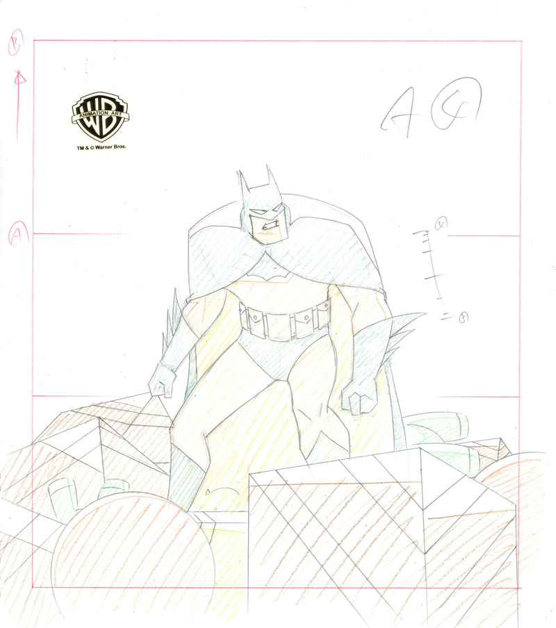 The New Batman Adventures Original Production Drawing: Batman