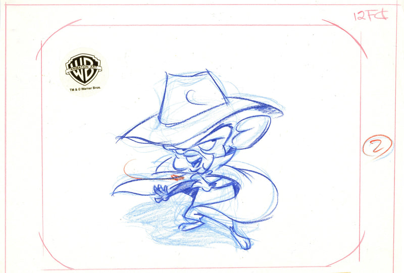 Pinky And The Brain Original Production Drawing: Brain