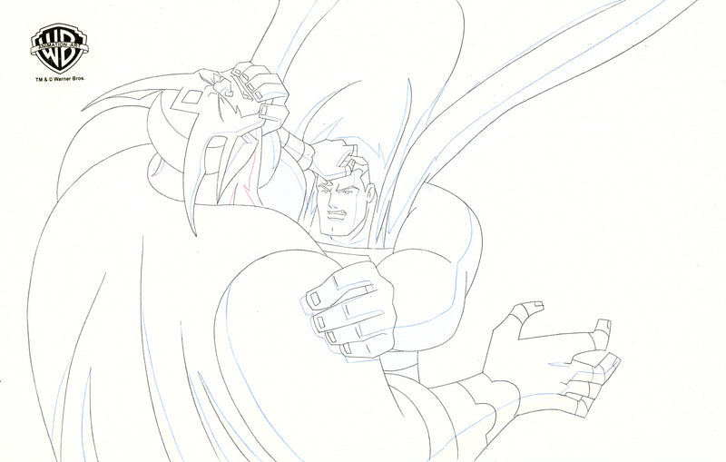 Justice League Unlimited Original Production Drawing: Superman, Mantis