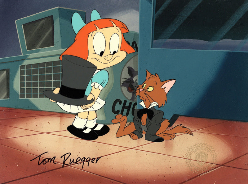 Tiny Toons Original Production Cel Signed by Tom Ruegger: Elmyra Duff