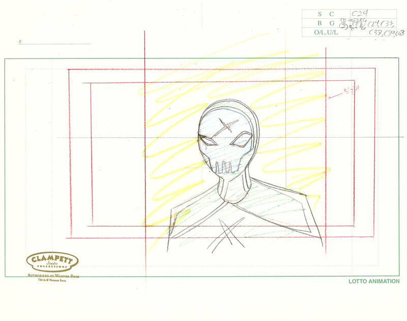 Teen Titans Original Production Drawing: Red X