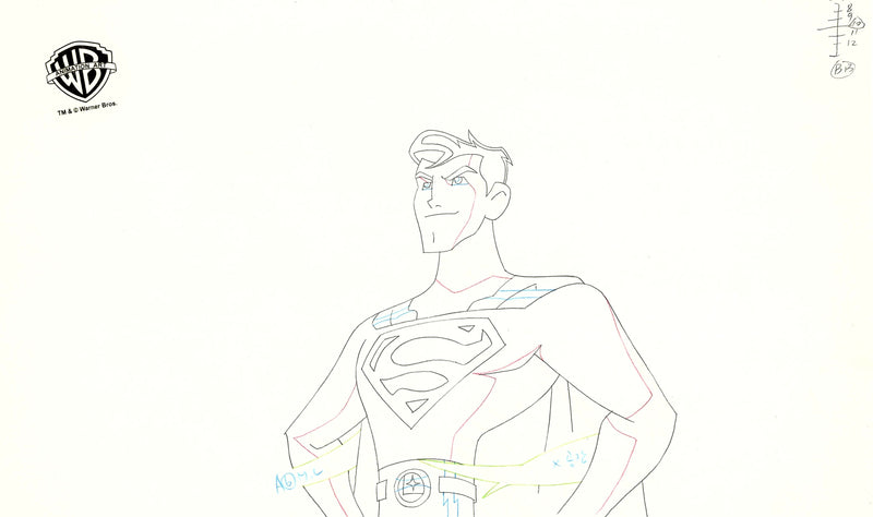 Legion of Super Heroes Original Production Drawing: Superman