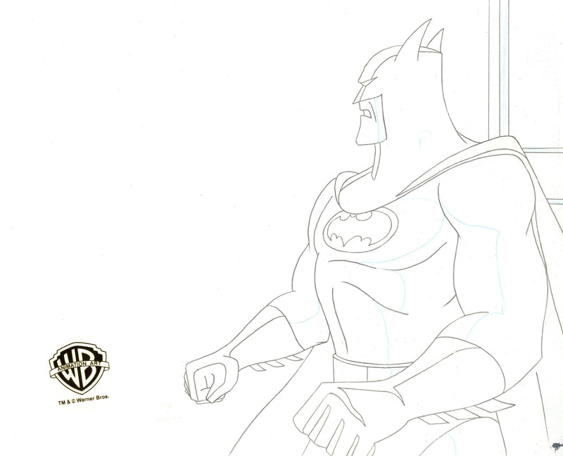 Batman The Animated Series Original Production Cel with Matching Drawing: Batman