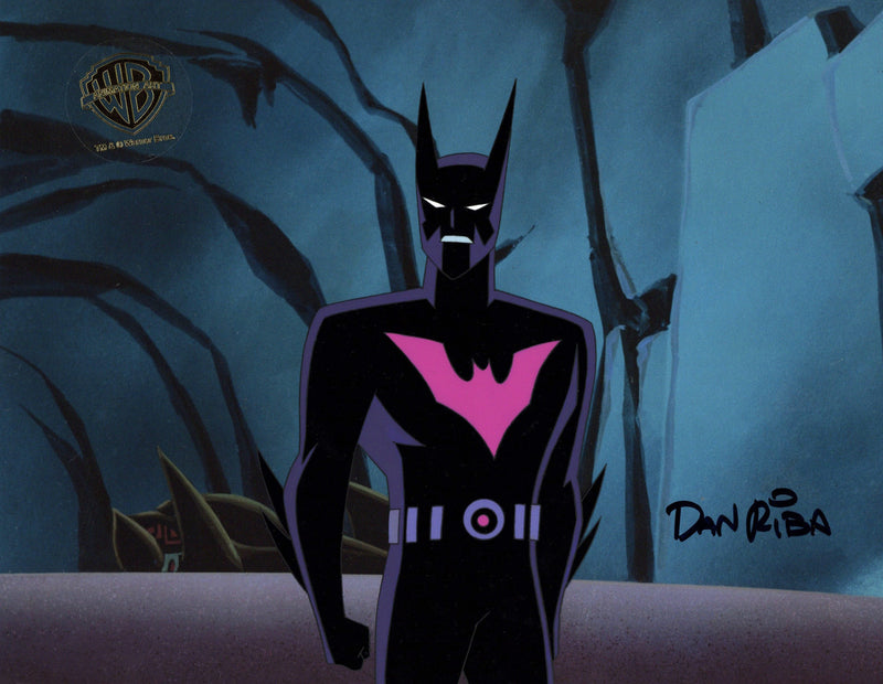 Batman Beyond Original Production Cel Signed by Dan Riba: Batman