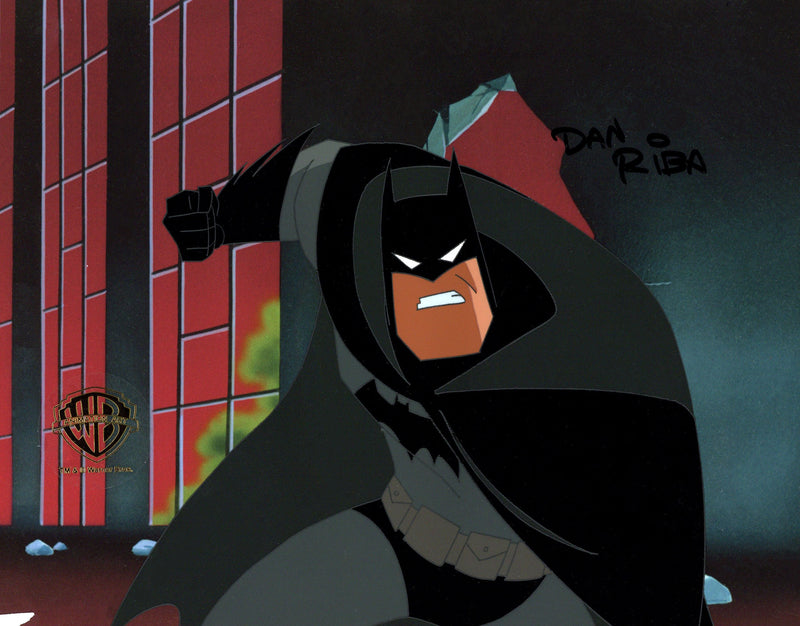 The New Batman Adventures Original Production Cel Signed by Dan Riba: Batman