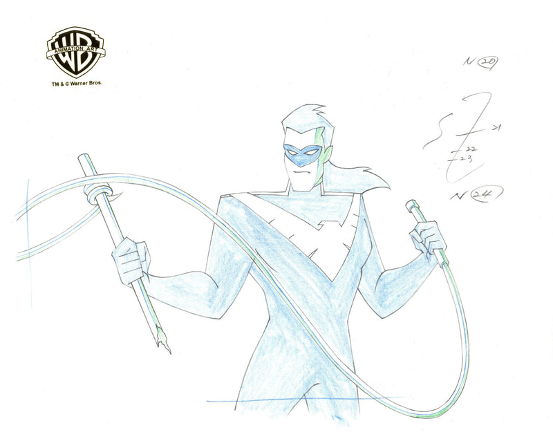 The New Batman Adventures Original Production Drawing: Nightwing