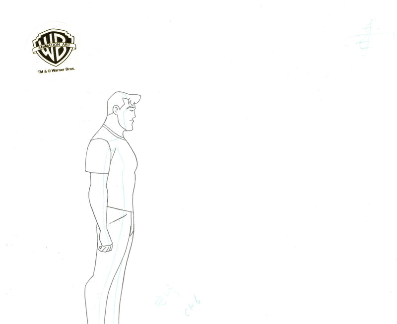 Superman The Animated Series Original Production Cel with Matching Drawing: Clark, Lana