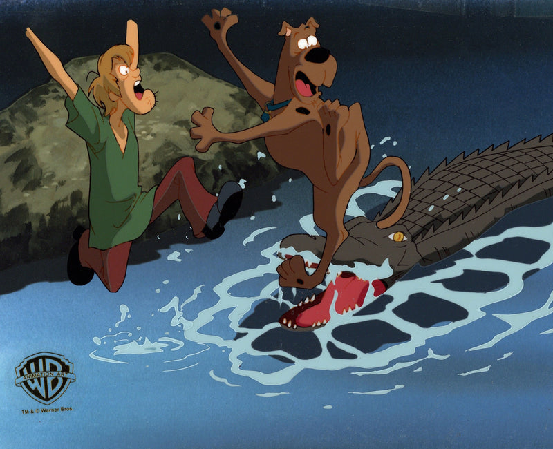 Scooby-Doo on Zombie Island Original Production Cel With Matching Drawing: Shaggy, Scooby