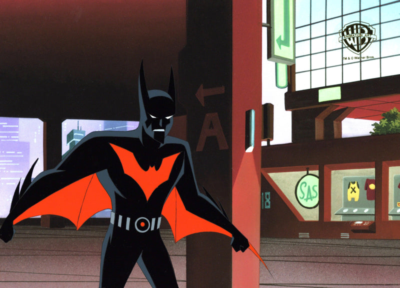 Batman Beyond Original Production Cel with Matching Drawing: Batman