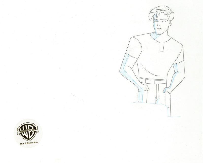 Batman Beyond Original Production Cel with Matching Drawing: Bruce, Terry