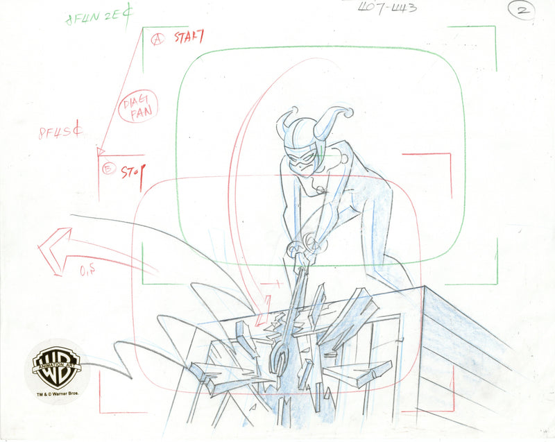 The New Batman Adventures Original Production Drawing: Harley Quinn