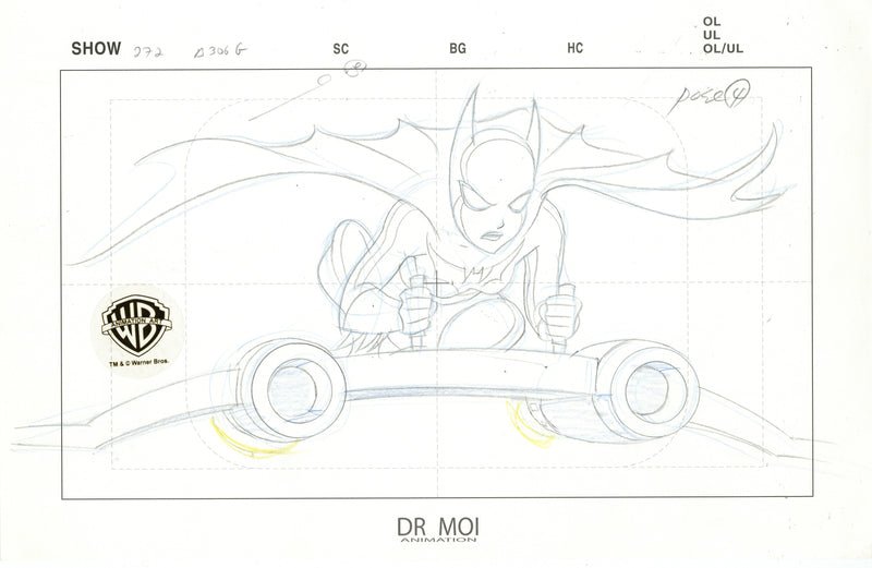 Batman: Mystery of the Batwoman Original Production Drawing: Batwoman