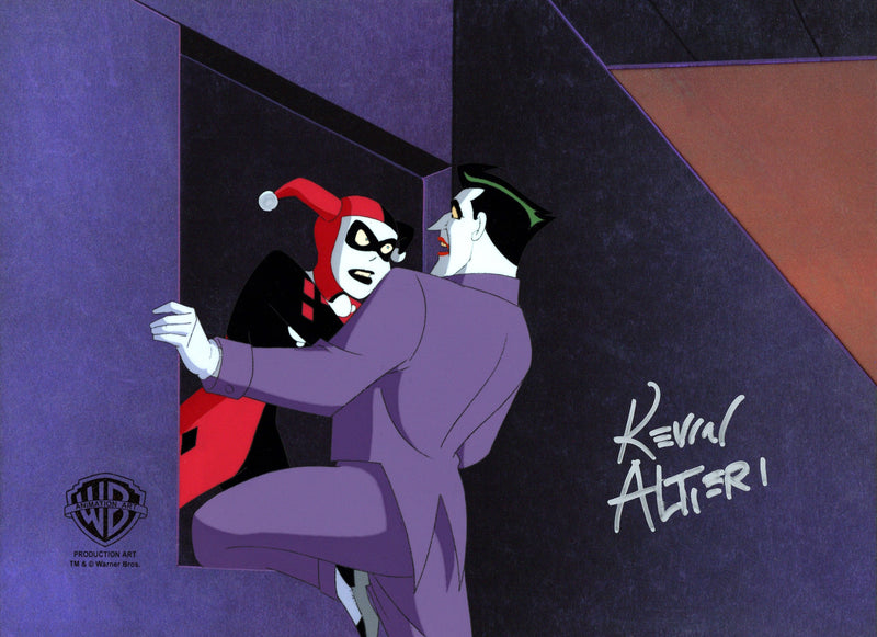 Batman The Animated Series Original Production Cel Signed By Kevin Altieri: Harley, Joker