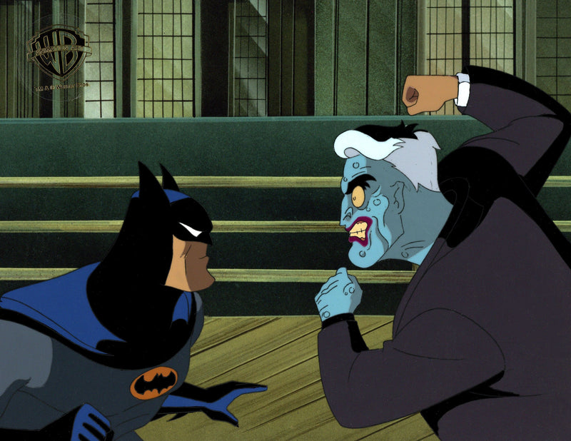 Batman The Animated Series Original Production Cel with Matching Drawings: Batman, Two-Face