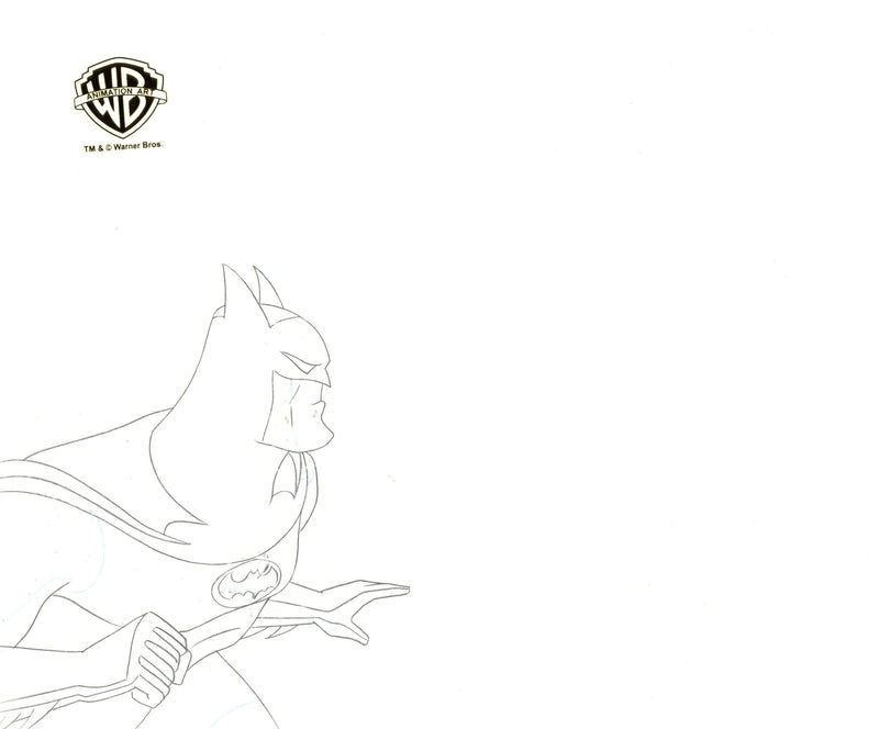 Batman The Animated Series Original Production Cel with Matching Drawings: Batman, Two-Face