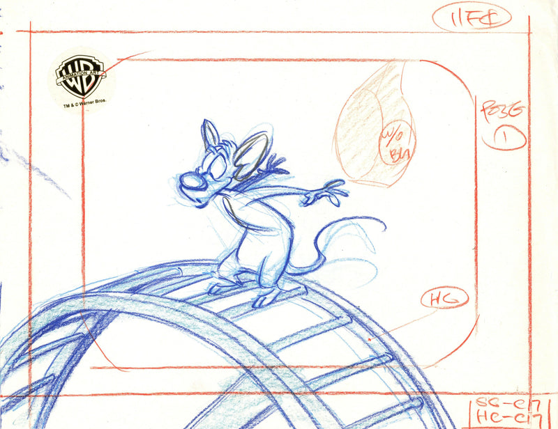 Pinky And The Brain Original Production Drawing: Pinky