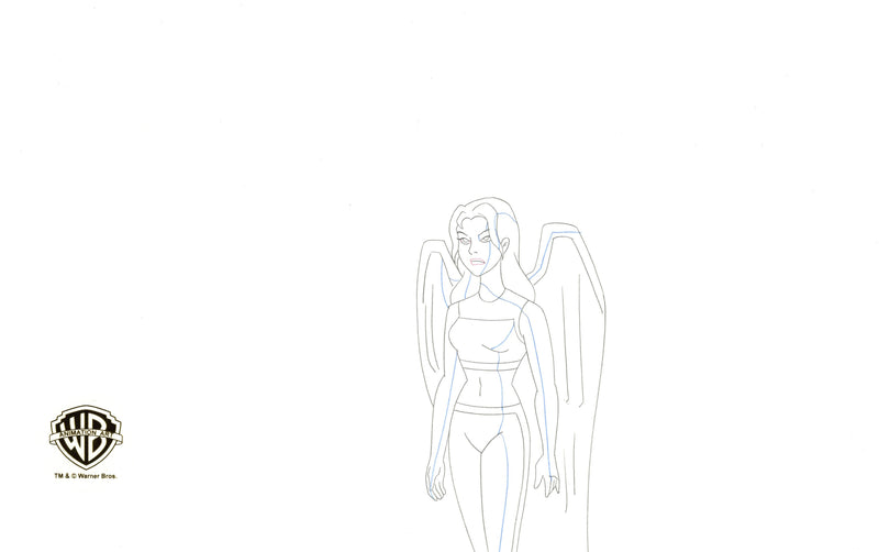 Justice League Unlimited Original Production Drawing: Hawkgirl