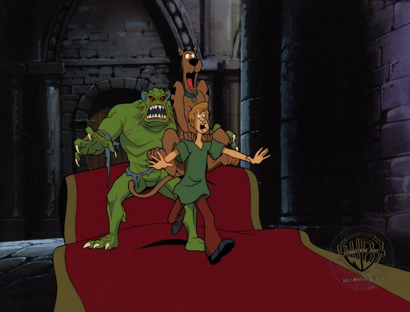 Scooby-Doo on Zombie Island Original Production Cel with Matching Drawings: Scooby, Shaggy, Monster