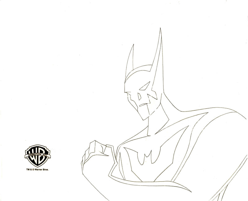 Batman Beyond Original Production Cel with Matching Drawing: Batman