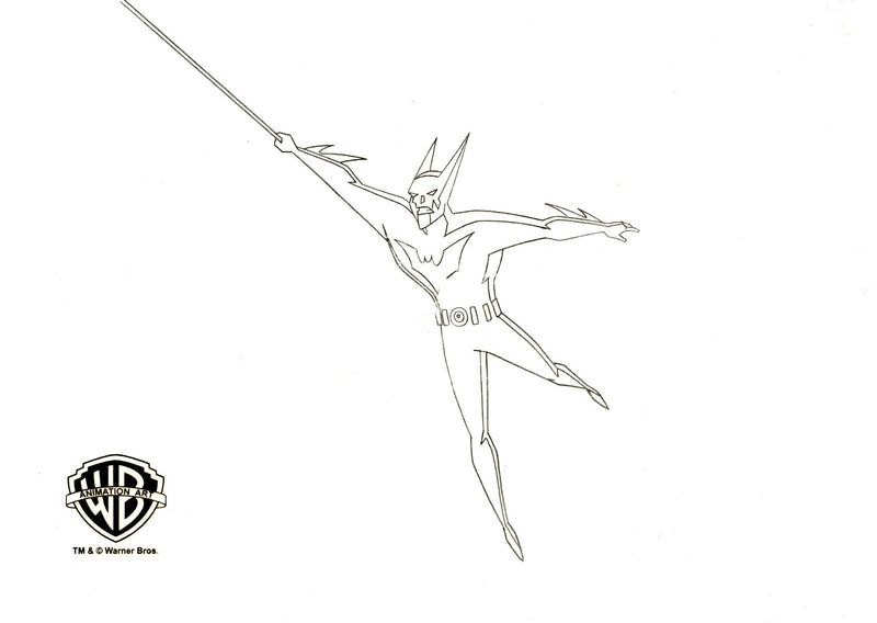 Batman Beyond Original Production Cel with Matching Drawing: Batman