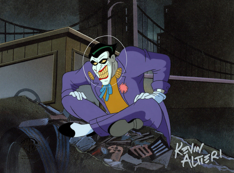 Batman The Animated Series Original Production Cel Signed By Kevin Altieri: Joker
