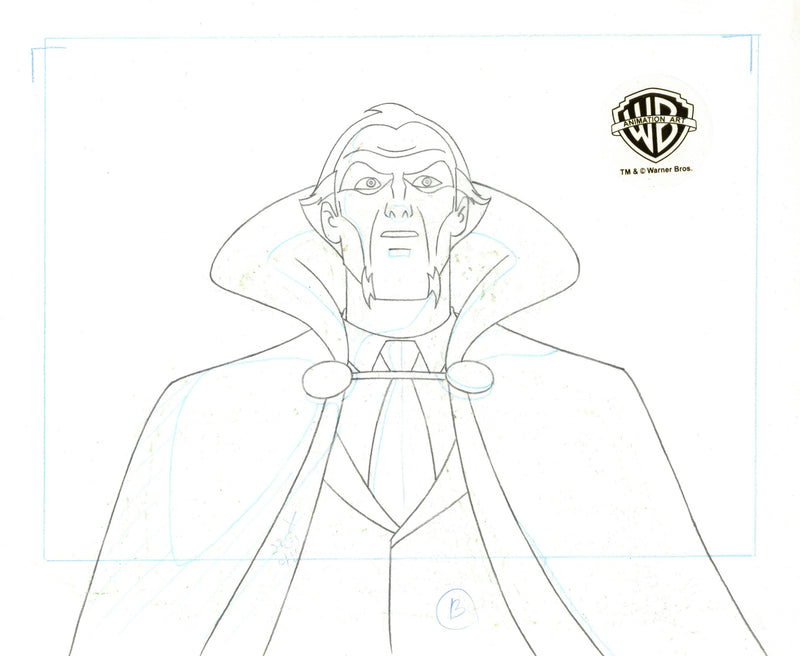 Batman The Animated Series Original Production Cel with Matching Drawing: Ra's Al Ghul