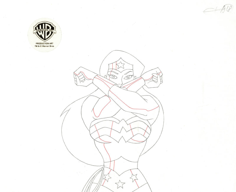 Justice League Original Production Drawing: Wonder Woman