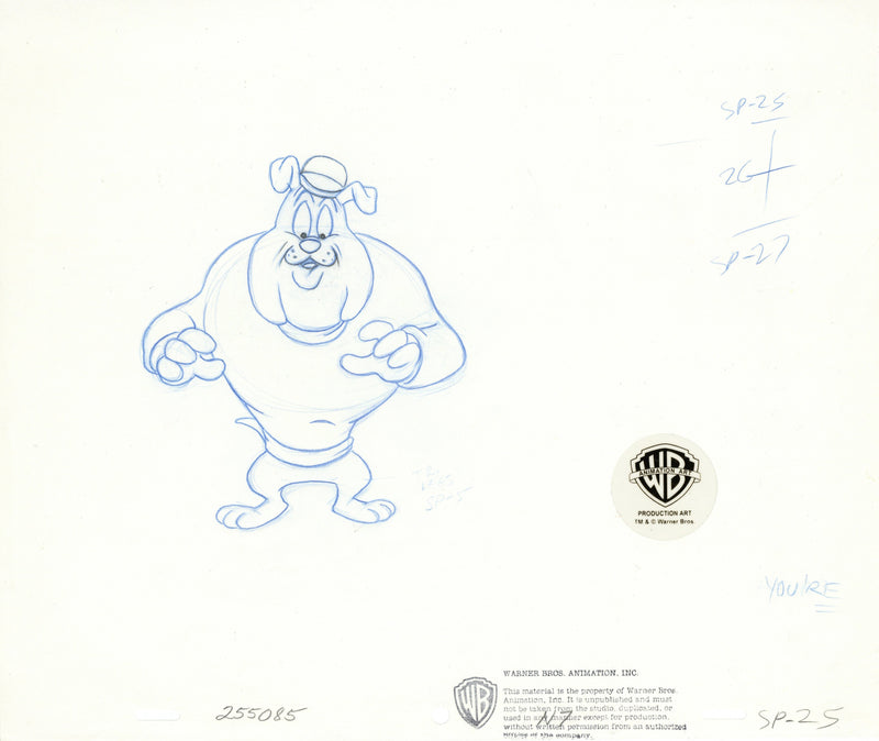 Looney Tunes Original Production Drawing: Hector the Bulldog