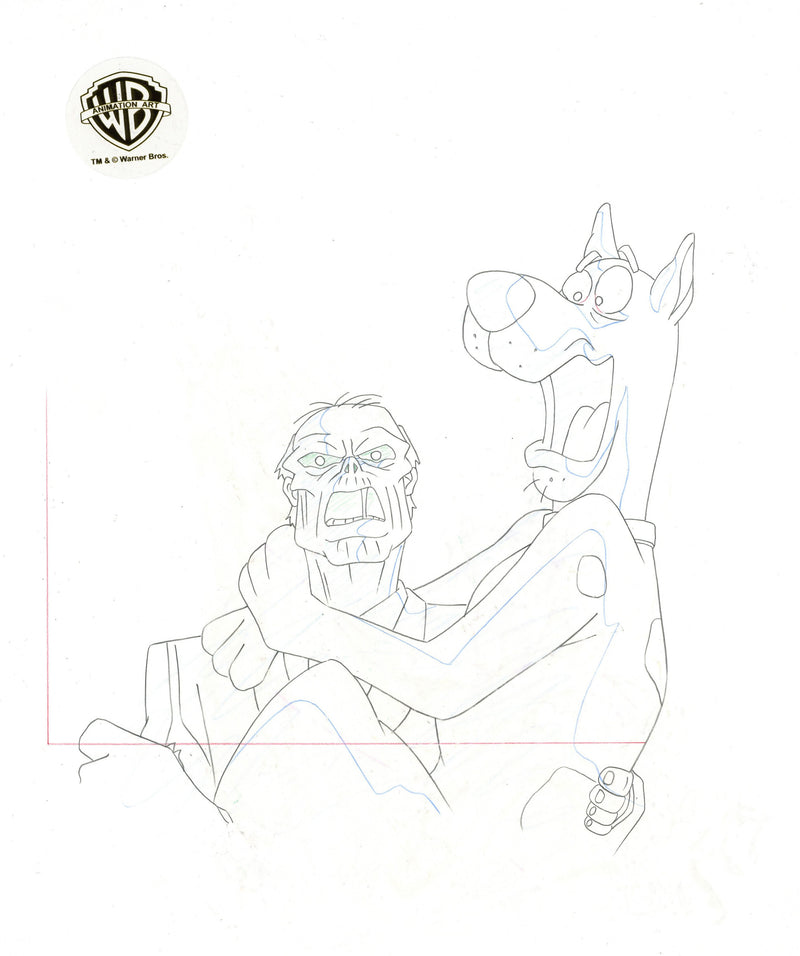 Scooby-Doo on Zombie Island Original Production Drawing: Scooby, Zombie