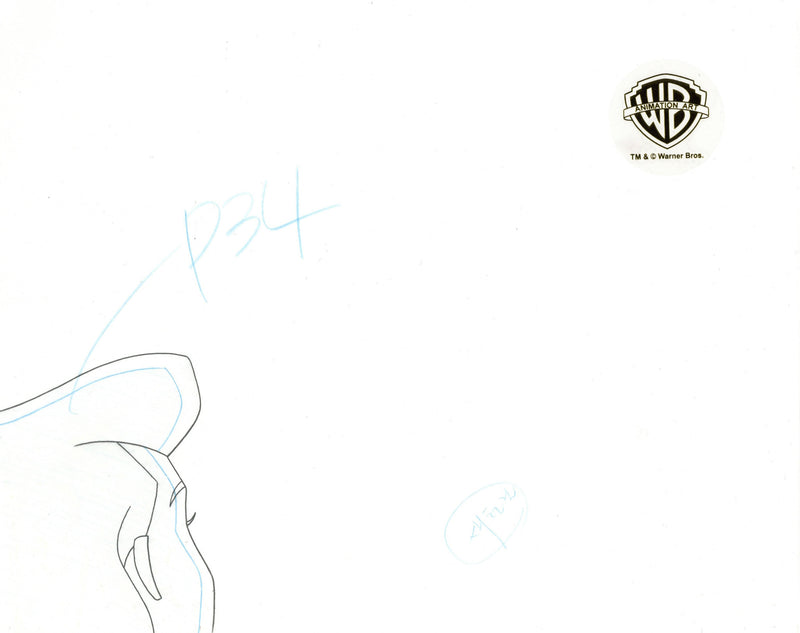 Superman The Animated Series Original Production Cel on Original Background with Matching Drawings: Clark Kent