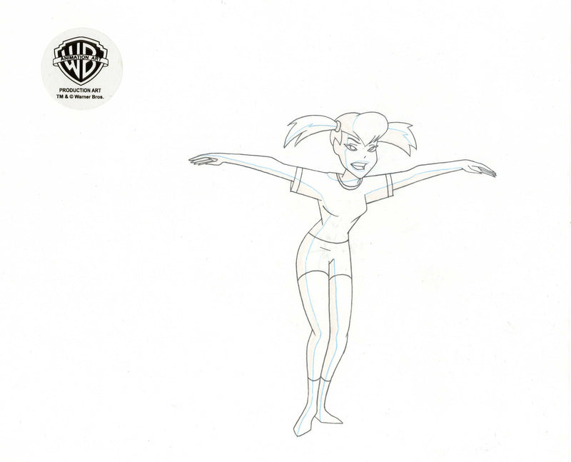 The New Batman Adventures Original Production Cel with Matching Drawing: Harley