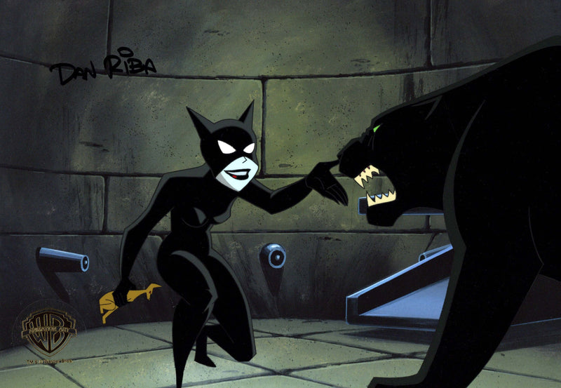 The New Batman Adventures Original Production Cel Signed by Dan Riba: Catwoman
