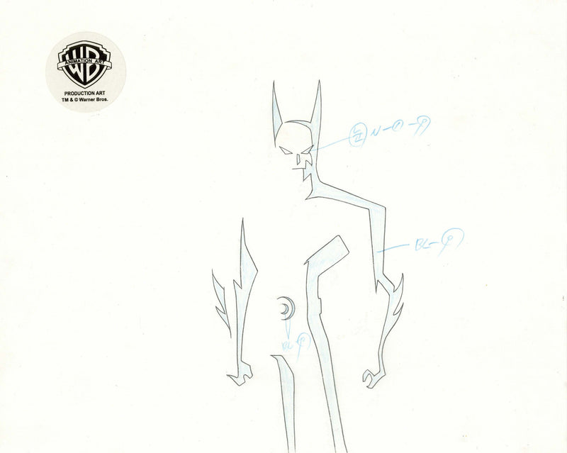 Batman Beyond Original Production Cel with Matching Drawing: Batman