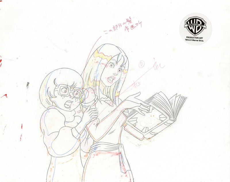 Scooby-Doo and the Witch's Ghost Original Production Cel With Matching Drawing: Velma, Thorn
