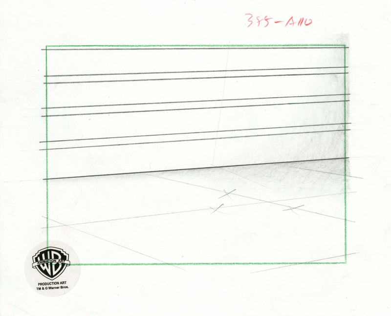 Batman Beyond Original Production Cel on Original Background with Matching Drawings: Batman